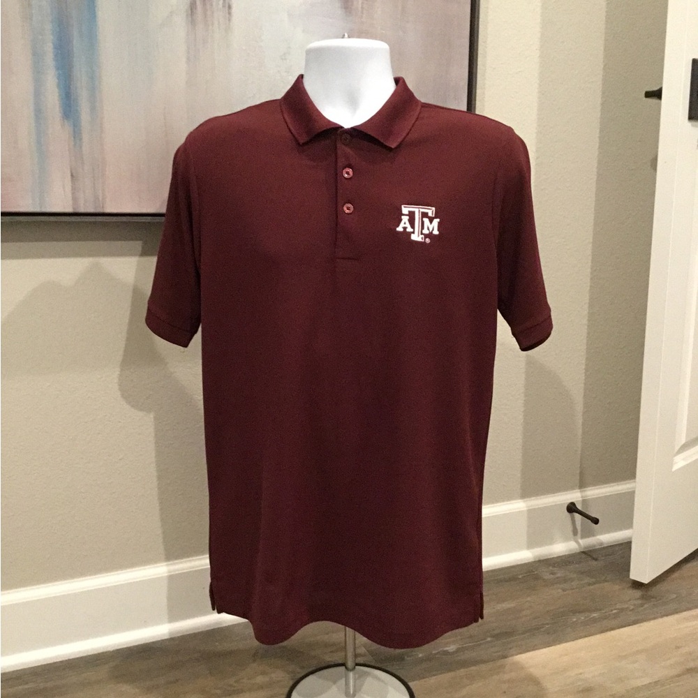 Antigua Red Polo Shirt with Classic Design and Embroidered Logo